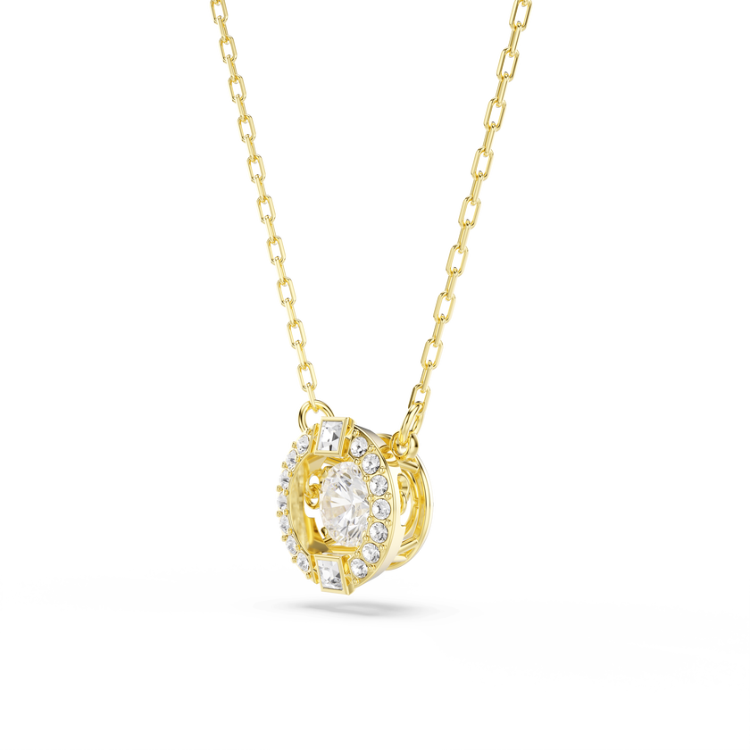 swarovski قلادة una angelic، قطع متنوع، لون أبيض، لمسة نهائية من الذهب عيار 18 قيراط