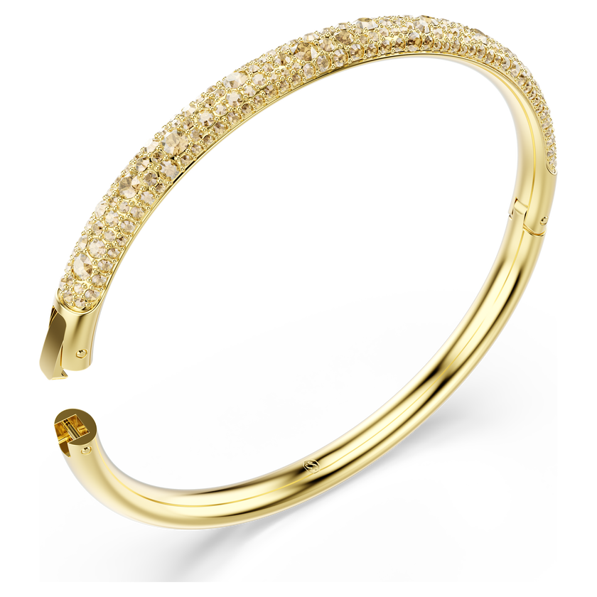 swarovski سوار sublima، كريستالات مُتراصَّة غير متماثلة، لون أبيض، طلاء باللون الذهبي