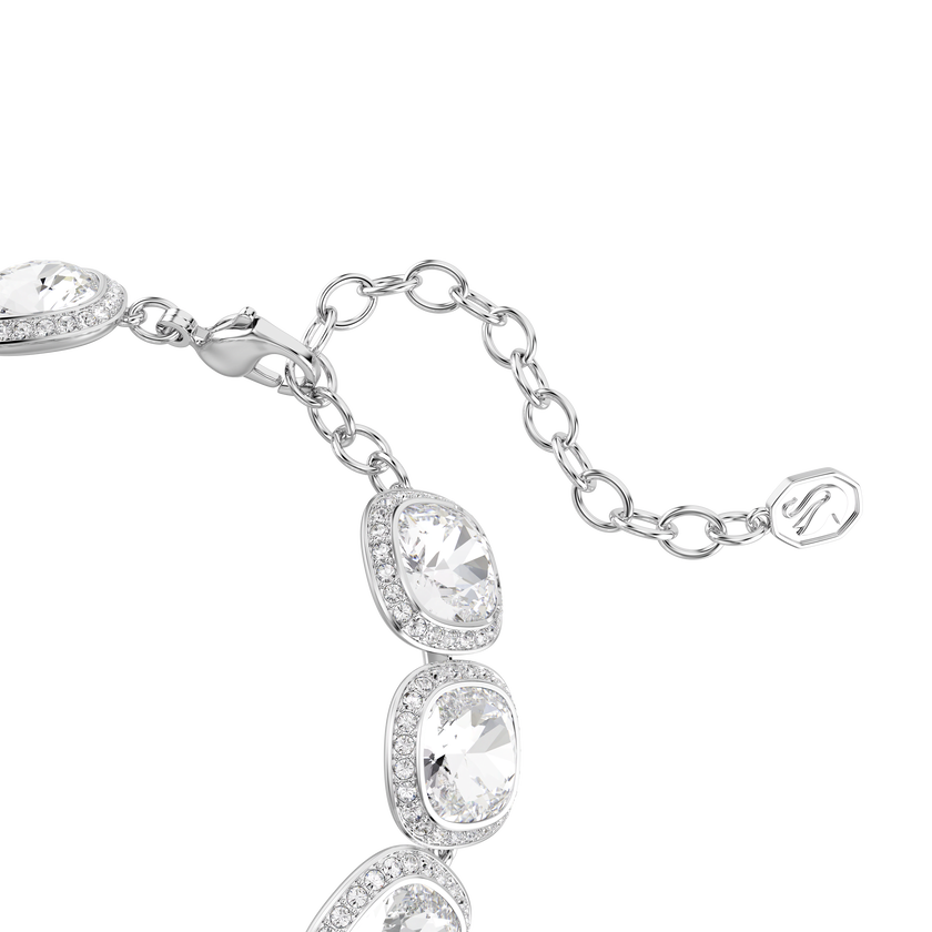 swarovski سوار una angelic، قطع كوشن، لون أبيض، طلاء روديوم