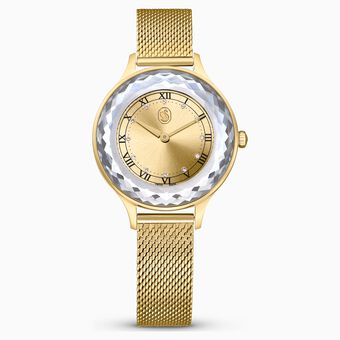 ساعة Octea Nova، صناعة سويسرية، سوار معدني، لون ذهبي، لمسة نهائية بلون ذهبي