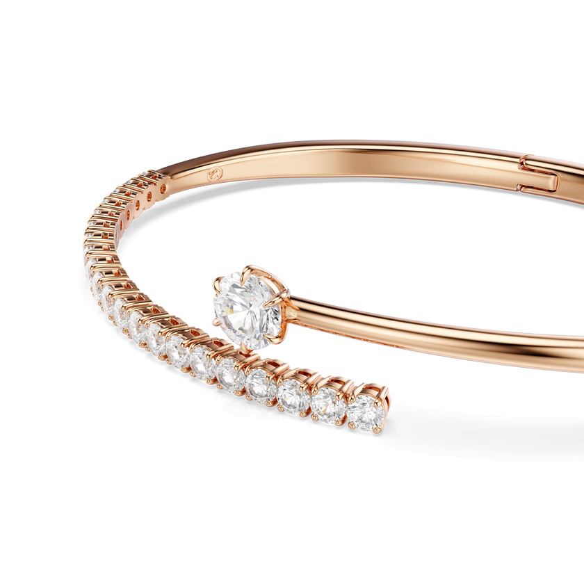 swarovski سوار matrix، قطع مُستدير، لون أبيض، لمسة نهائية من الذهب الوردي عيار 18 قيراط
