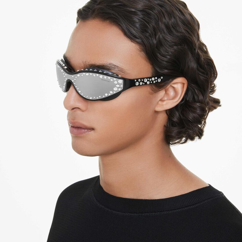 swarovski نظارة شمسية، لون أسود