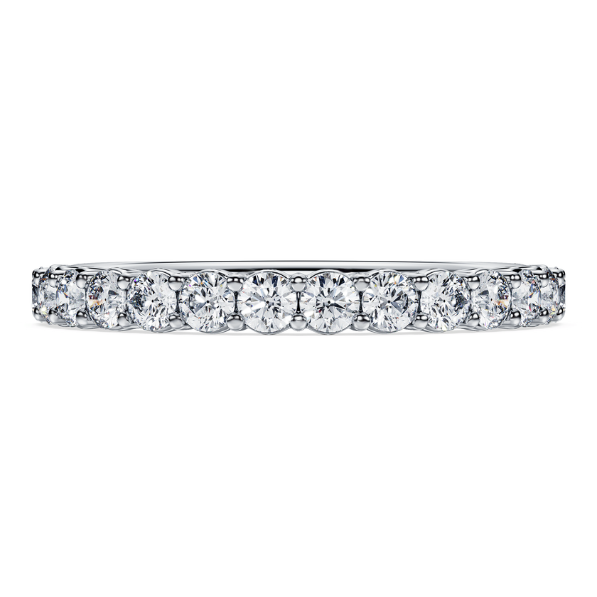 swarovski خاتم eternity، ألماس مُصنع في المختبر بإجمالي 0 5 قيراط، شكل دائري، ذهب أبيض عيار 18