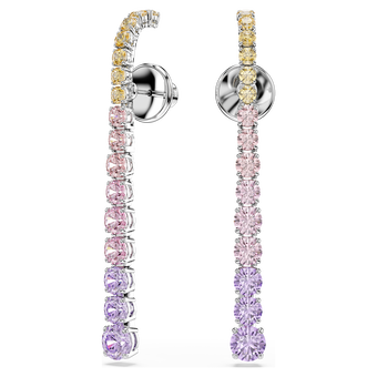 أقراط متدلية Matrix، قطع مستدير متدرج، ألوان متعددة، طلاء روديوم swarovski أقراط متدلية matrix، قطع مستدير متدرج، ألوان متعددة، طلاء روديوم