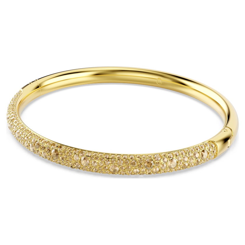 swarovski سوار sublima، كريستالات مُتراصَّة غير متماثلة، لون أبيض، طلاء باللون الذهبي