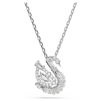 swarovski swan pendant mixed cuts swan white