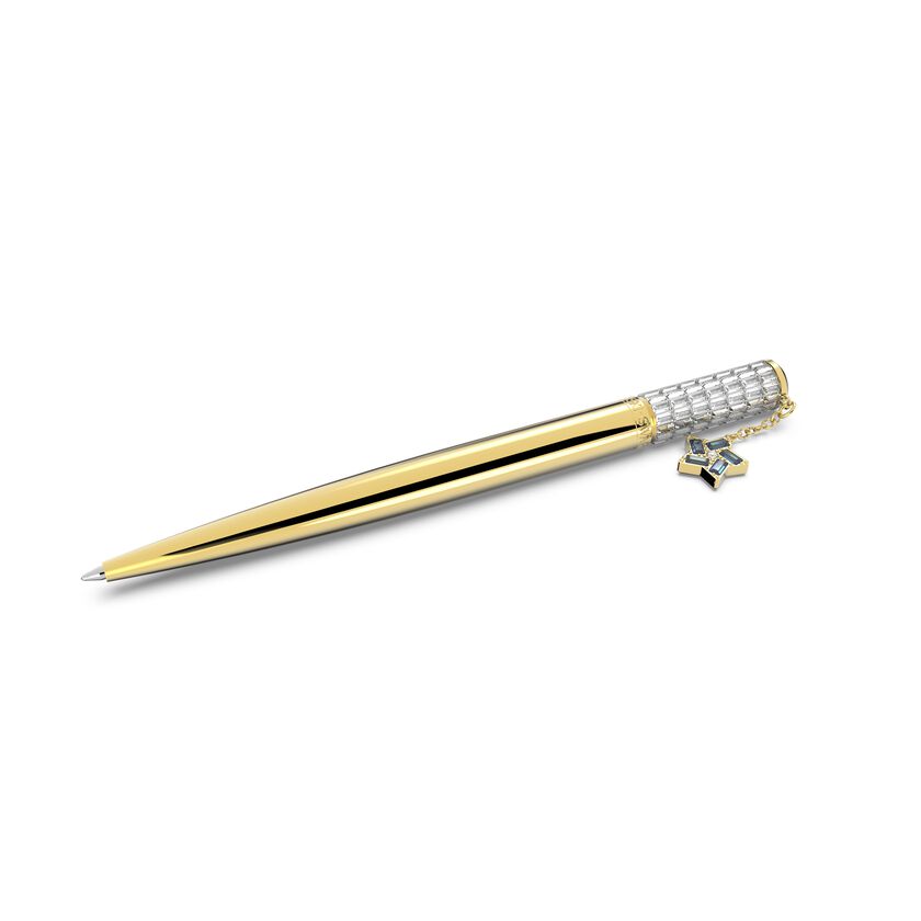 قلم Lucent Celebration 2022، مزدان بنجمة، لون أبيض، طلاء باللون الذهبي