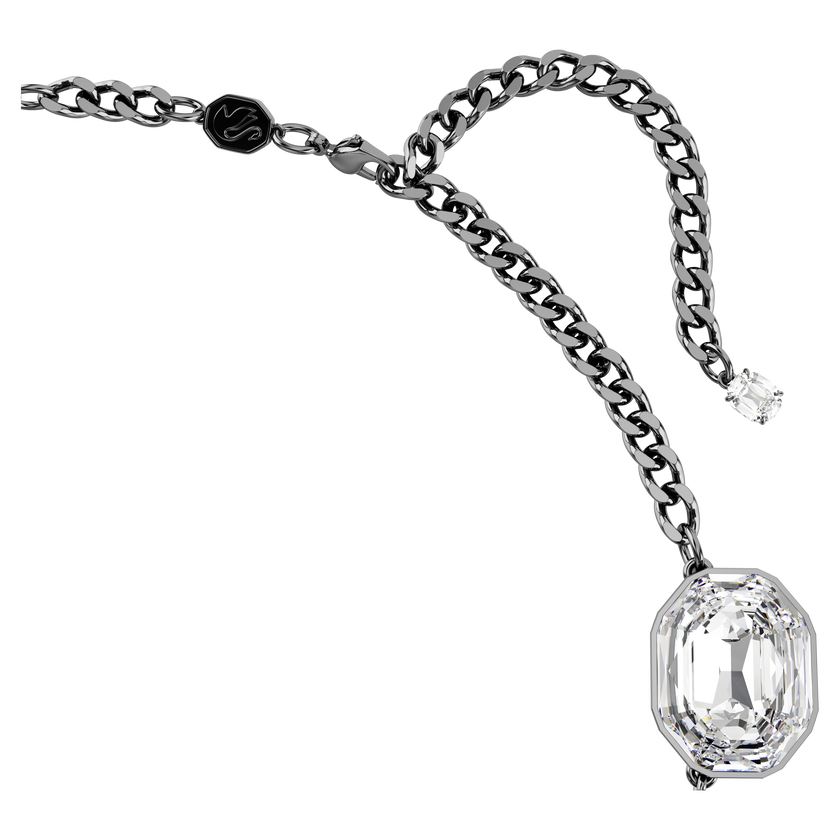 swarovski عقد the vienna collection، شكل ريشة، لون أبيض، طلاء روثينيوم