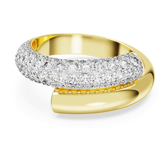 خاتم كوكتيل Dextera، لون أبيض، طلاء بلون ذهبي swarovski خاتم كوكتيل dextera، لون أبيض، طلاء بلون ذهبي