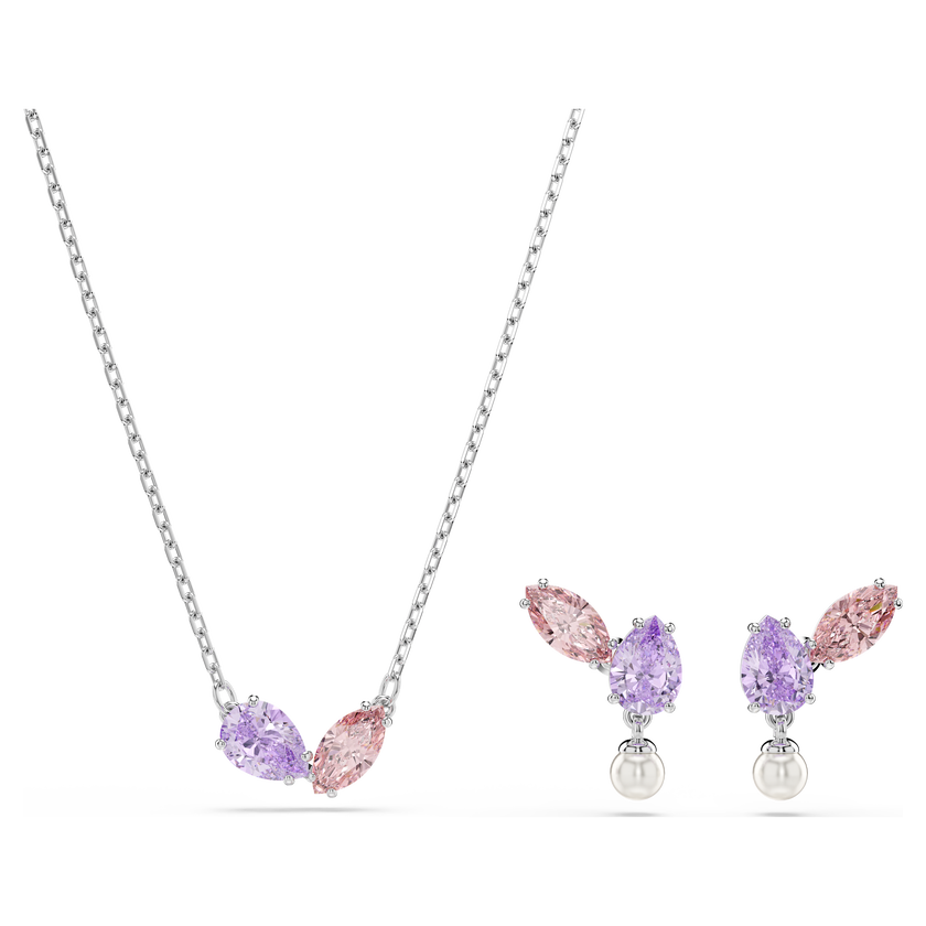 طقم ariana grande x swarovski، قطع متنوع، ألوان متعددة، طلاء روديوم