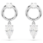 swarovski mesmera drop earrings mixed cuts white rhodium plated