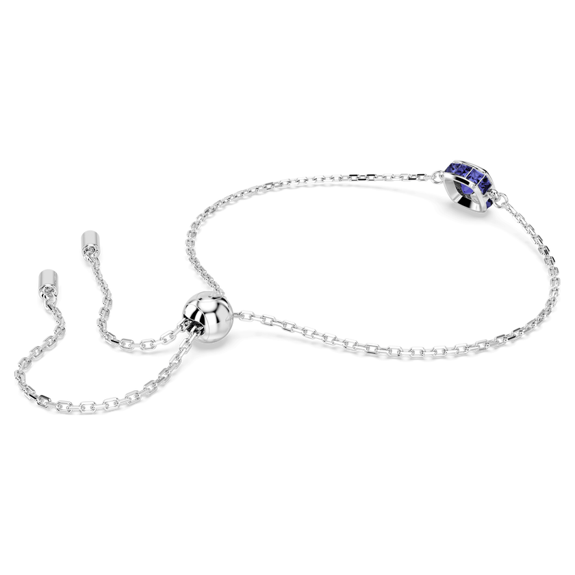 swarovski قلادة birthstone، قطع مربع، september، لون أزرق، طلاء روديوم