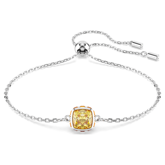 swarovski سوار birthstone، قطع مربع، november، لون أصفر، طلاء روديوم