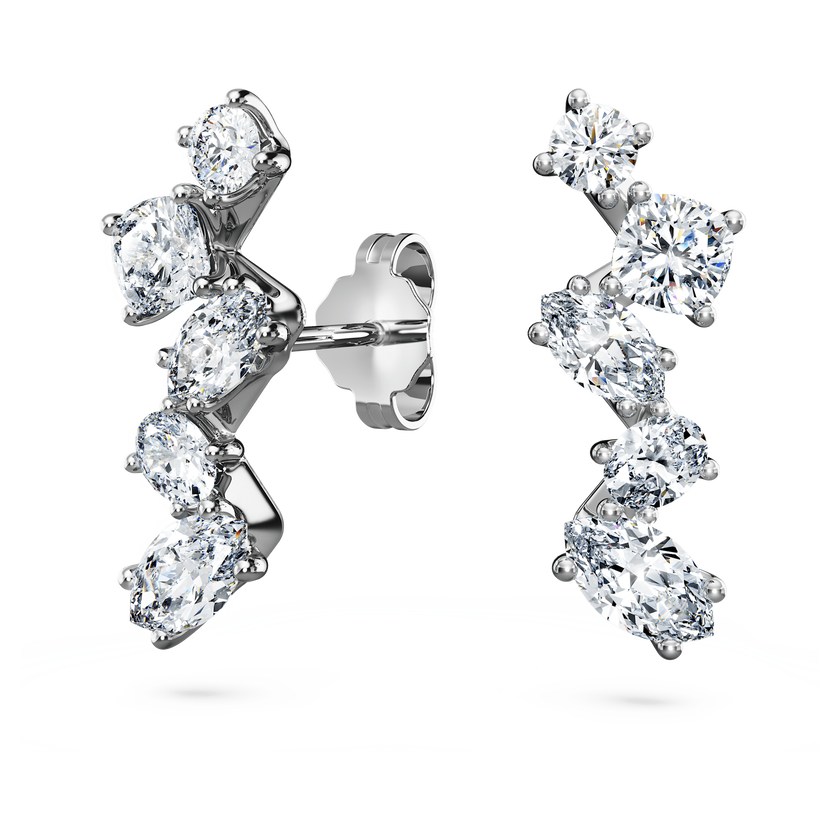 swarovski حلية للأذن galaxy، ألماس مُصنع في المختبر بإجمالي 1 25 قيراط، أشكال متنوعة، ذهب أبيض عيار 18