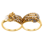 خاتم March مزدوج‎ على‎ شكل‎ سنجاب،‎ متعدد‎ الألوان،‎ بطلاء‎ ذهبي
