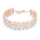 swarovski baron bracelet leaf white rose gold tone plated