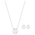 swarovski bella v set round cut white rhodium plated