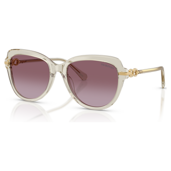 swarovski نظارات شمسية، شكل فراشة، sk6073، لون بيج