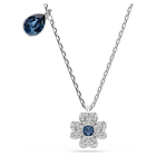 swarovski symbolica necklace  clover  blue  rhodium plated