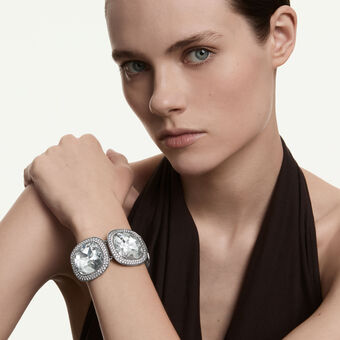 swarovski سوار una angelic، قطع الوسادة، لون أبيض، طلاء روتينيوم