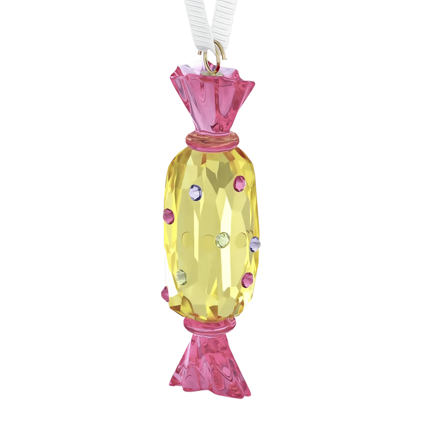 swarovski زينة شكل حلوى holiday cheers dulcis، لون أصفر