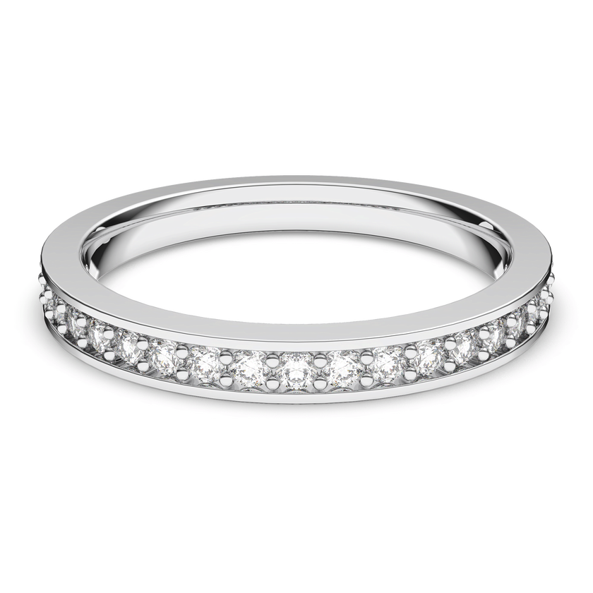 swarovski خاتم matrix، لون أبيض، طلاء روديوم