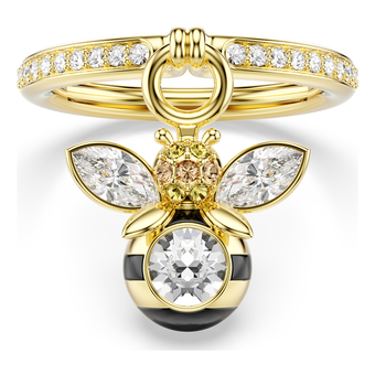 swarovski خاتم موتيف idyllia، قطع متنوع، شكل نحلة، ألوان متعددة، طلاء باللون الذهبي