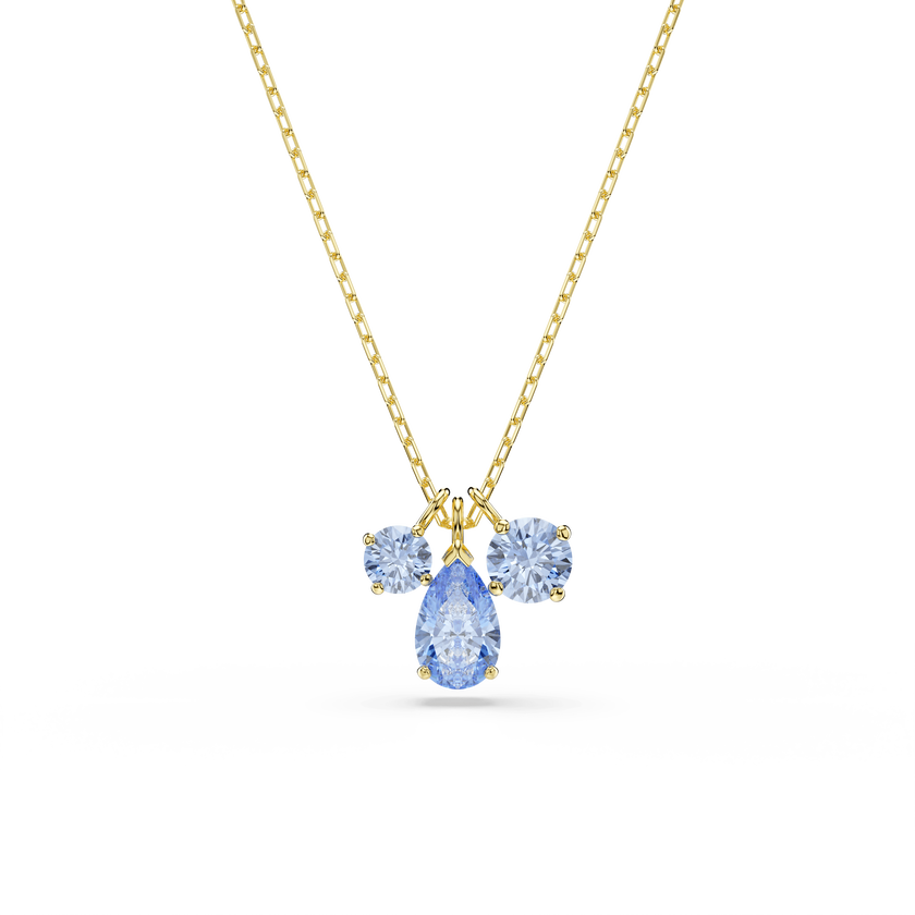 swarovski طقم mesmera، قطعتين، قطع متنوع، لون أزرق، لمسة نهائية من الذهب عيار 18 قيراط