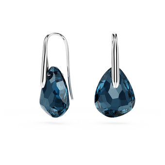 swarovski أقراط متدلية galet، لون أزرق، طلاء روديوم