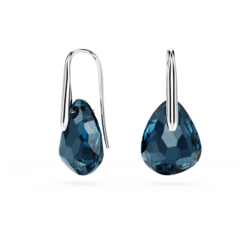 swarovski أقراط متدلية galet، لون أزرق داكن، طلاء روديوم
