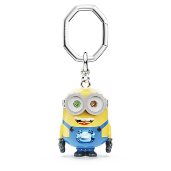 swarovski minions bob key ring  multicolored  stainless steel