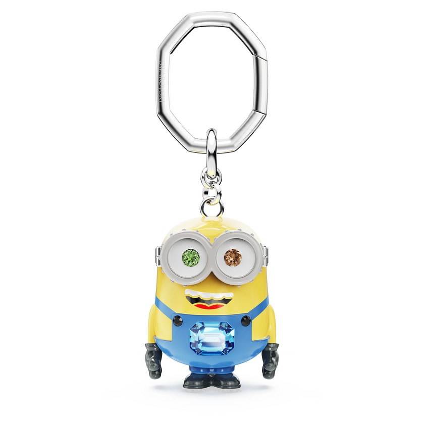 swarovski minions bob key ring  multicolored  stainless steel
