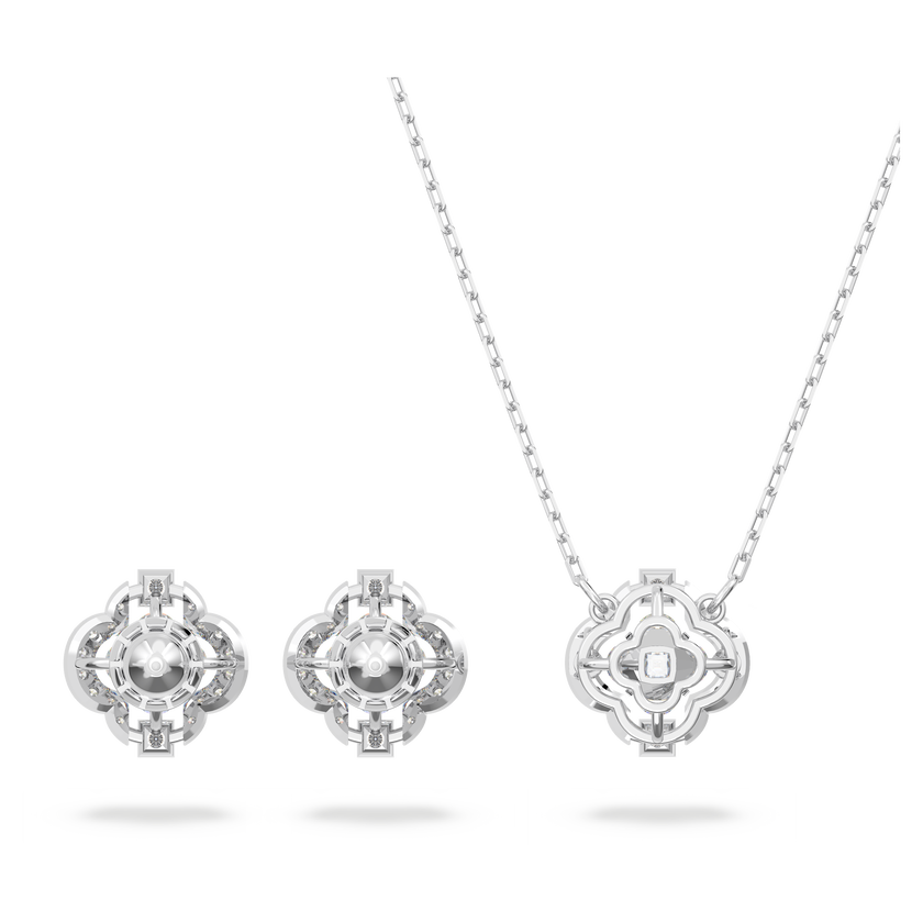 swarovski طقم sparkling dance من سواروفسكي، لون أبيض، طلاء روديوم