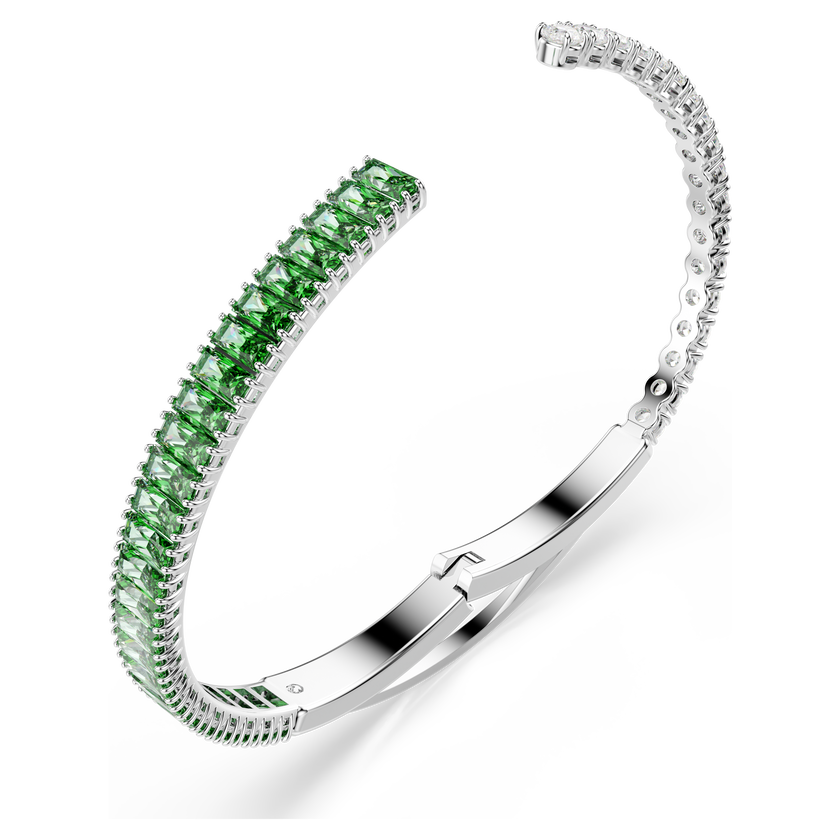 swarovski سوار matrix، قطع متنوع، لون أخضر، طلاء روديوم