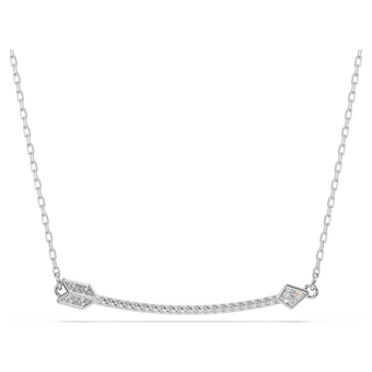 swarovski قلادة idyllia، قطع متنوع، شكل سهم، لون أبيض، طلاء روديوم