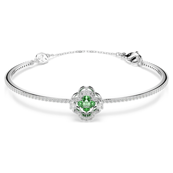 swarovski سوار una angelic، قطع متنوع، لون أخضر، طلاء روديوم