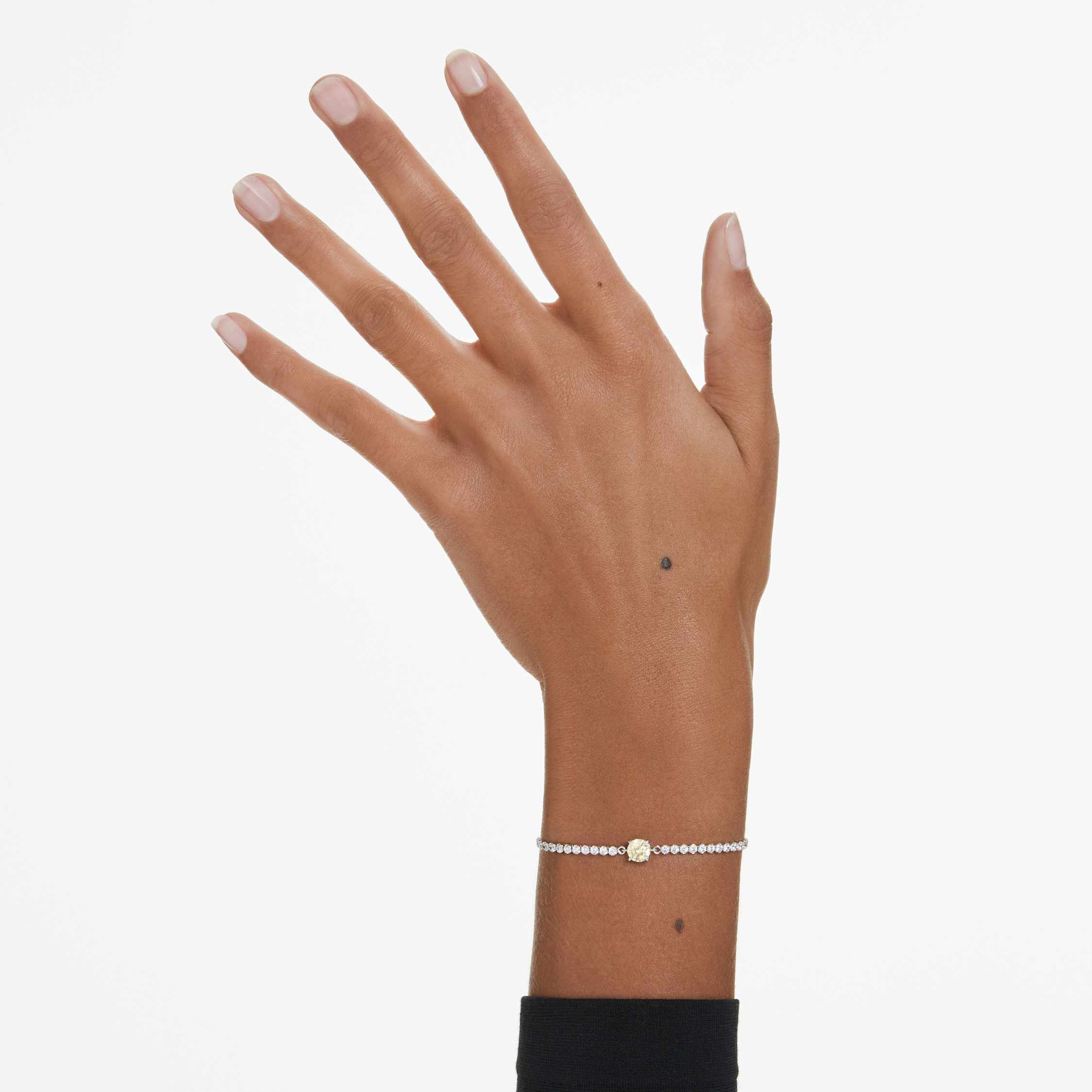 swarovski سوار matrix tennis، قطع متنوع، لون أصفر، طلاء روديوم