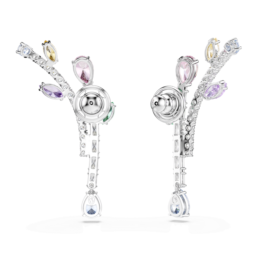 أقراط متدلية ariana grande x swarovski، قطع متنوع، ألوان متعددة، طلاء روديوم