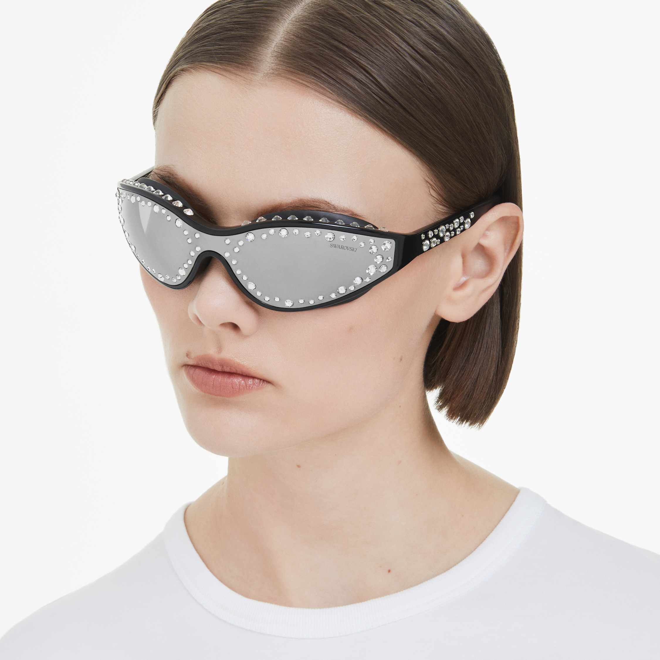 swarovski نظارة شمسية، لون أسود