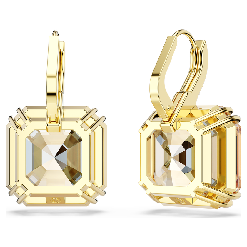 swarovski أقراط متدلية millenia، قطع متنوع، لون كراميل، طلاء باللون الذهبي