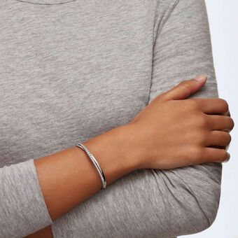 swarovski سوار hyperbola، لون أبيض، طلاء روديوم