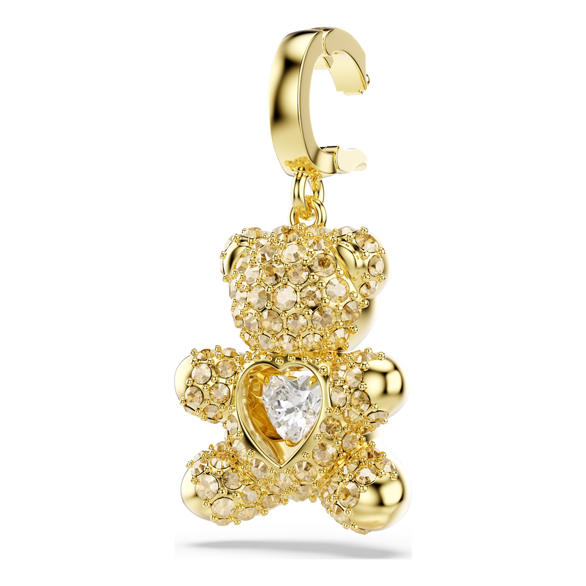 swarovski تعليقة idyllia، قطع متنوع، شكل دب، لون ذهبي، لمسة نهائية من الذهب عيار 18 قيراط