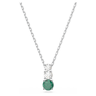 swarovski attract trilogy pendant green rhodium plated