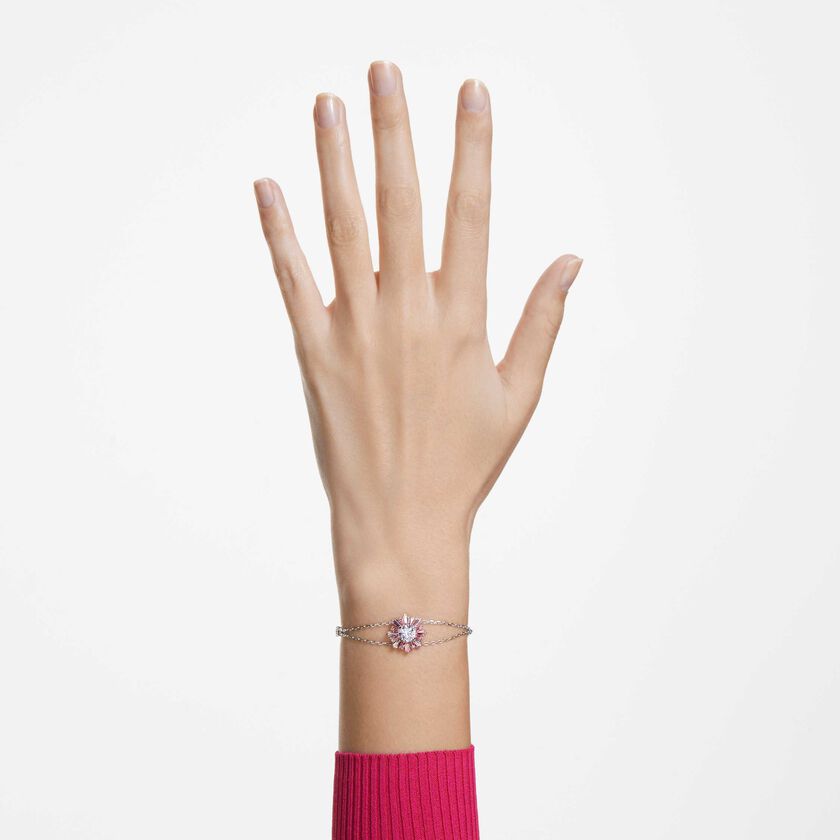 swarovski سوار sunshine ، لون وردي، طلاء روديوم