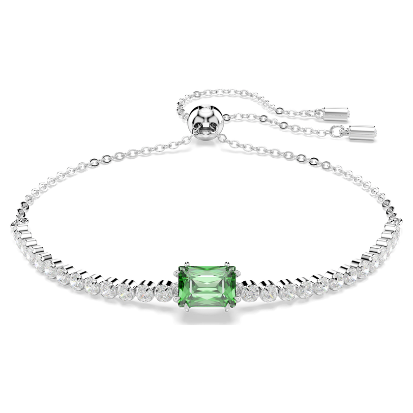 swarovski سوار matrix tennis، قطع متنوع، لون أخضر، طلاء روديوم
