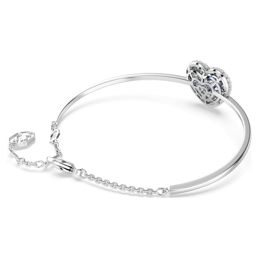 swarovski سوار idyllia، على شكل قلب، لون أزرق، طلاء روديوم