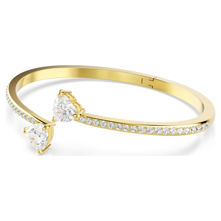 swarovski سوار mesmera attract، شكل قلب، لون أبيض، طلاء باللون الذهبي