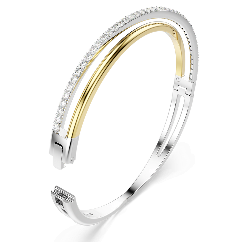 swarovski سوار hyperbola، قطع مستدير، لون أبيض، لمسة نهائية من معادن مختلطة