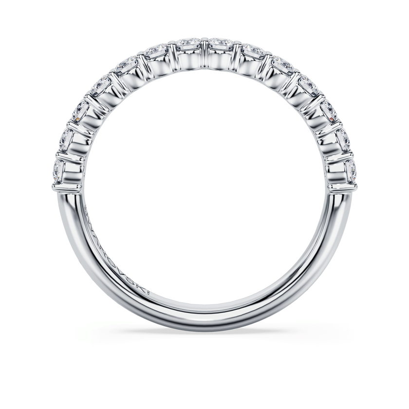 swarovski خاتم eternity، ألماس مُصنع في المختبر بإجمالي 0 5 قيراط، شكل دائري، ذهب أبيض عيار 18