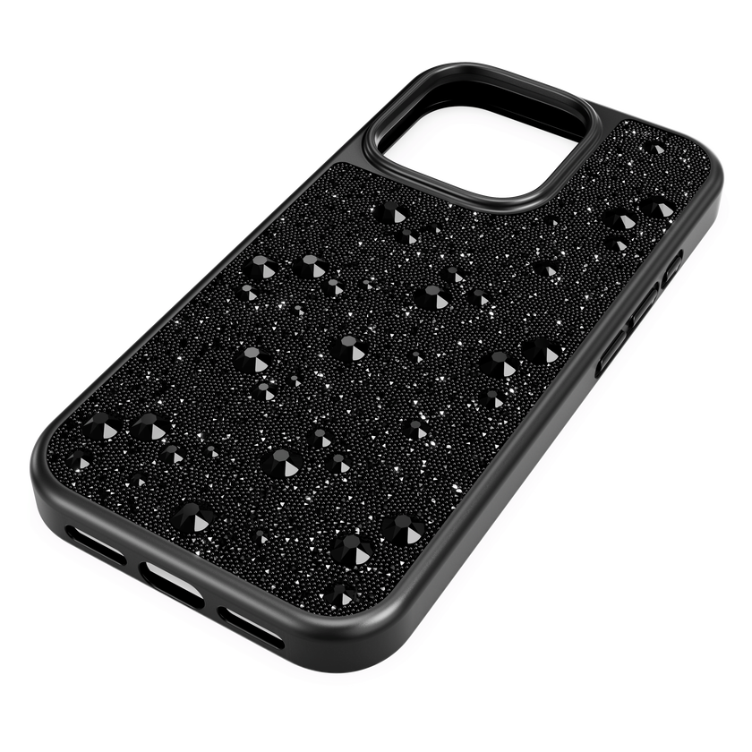 swarovski حافظة هاتف ذكي high، تصميم متباين، iphone  16 pro، لون أسود